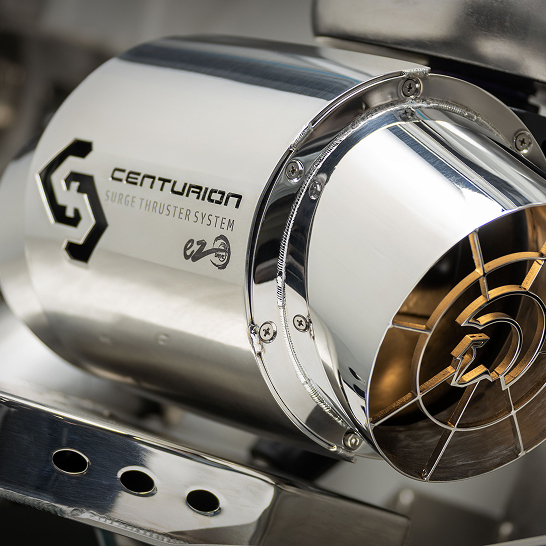 Close-up of a shiny metallic component labeled 